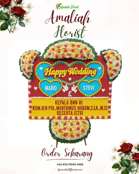 Papan Bunga Pernikahan Simbar Waringin